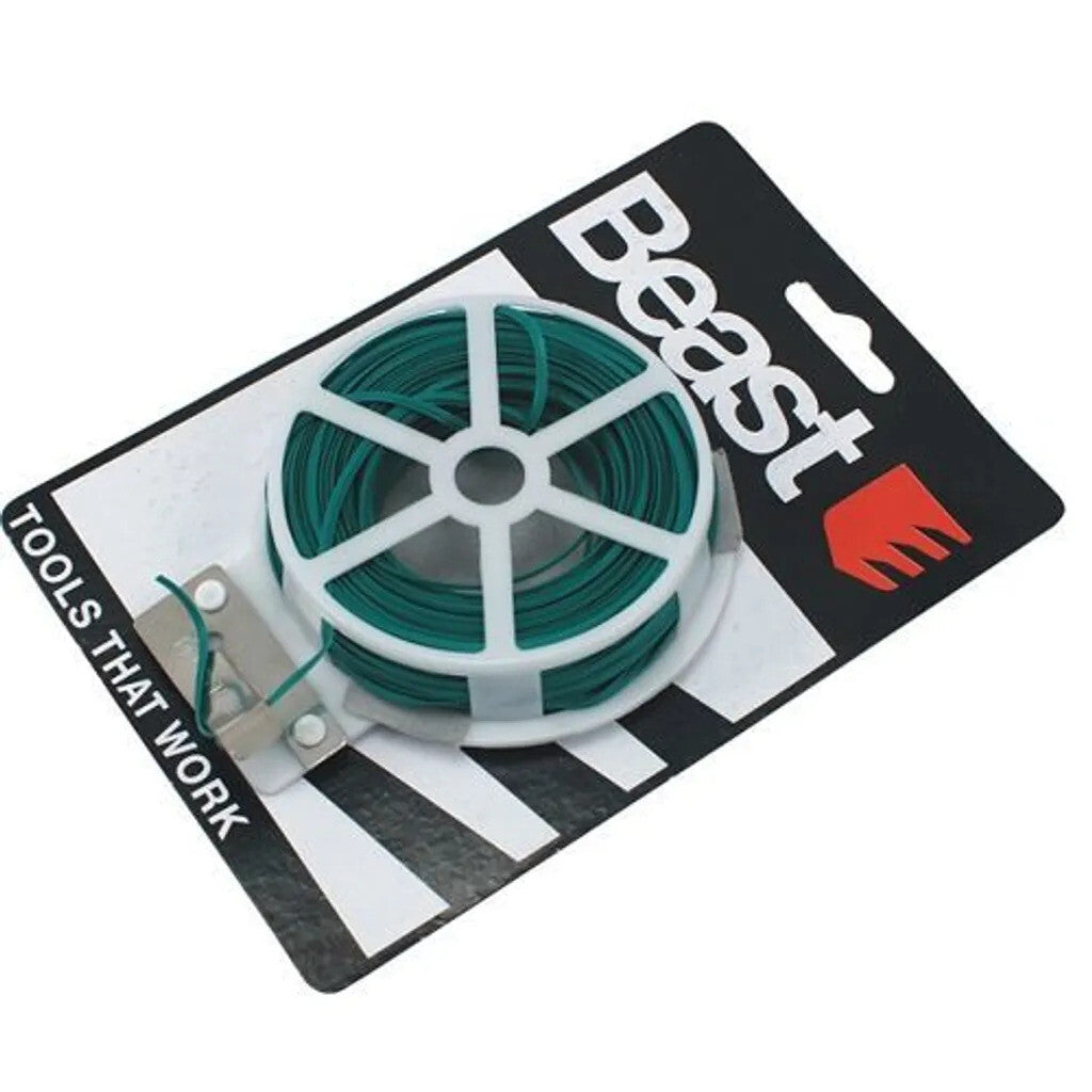 Gartenbaudraht mit Schneider 30m Kunststoffmantel Pflanzenstütze 3 stk