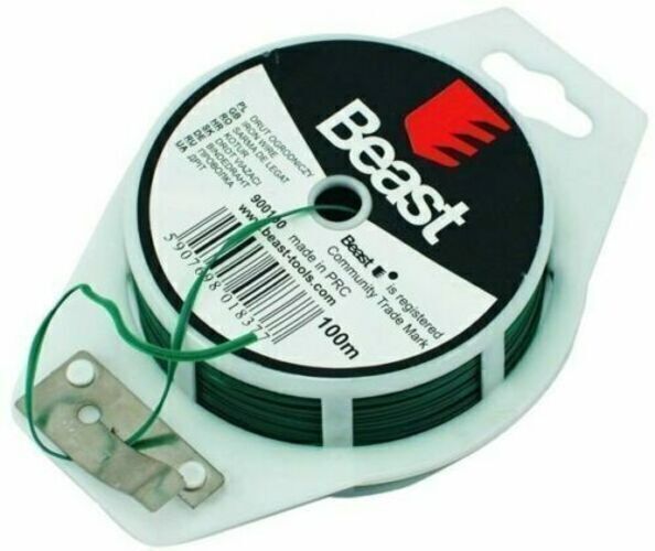 100 m Grün Bindedraht im Körbchen Blumendraht Wickeldraht Drahtrolle