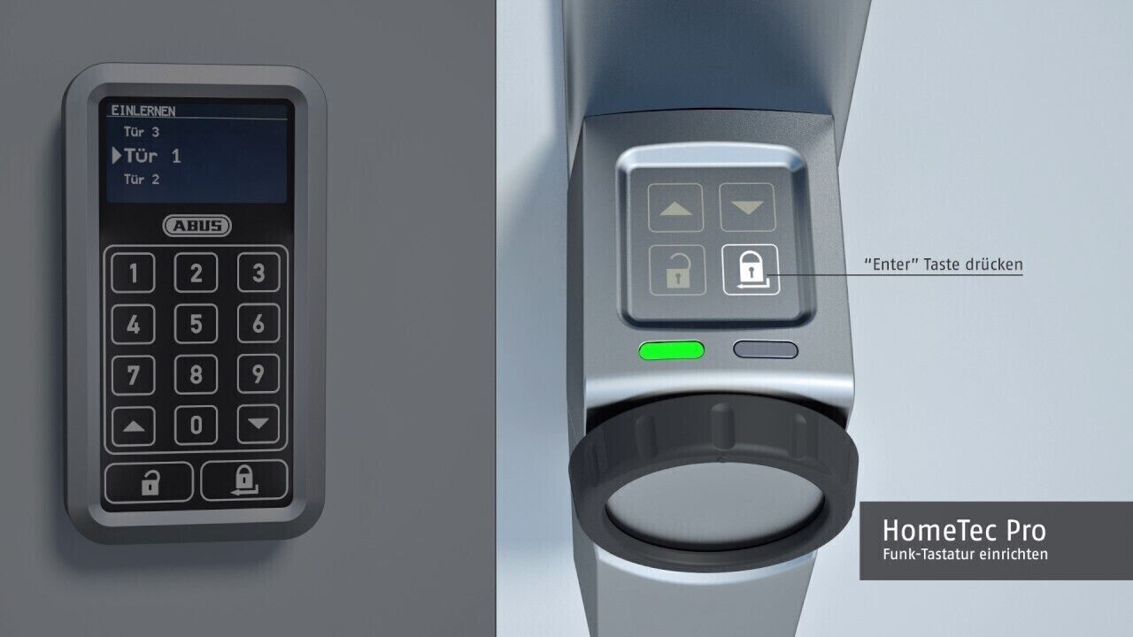 ABUS Funk-Türschlossantrieb HomeTec Pro CFA3000, Weiß, Elektrisches Türschloss