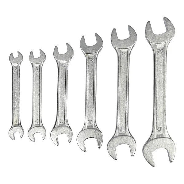🔧 6-tlg. Doppel-Maulschlüssel Set 6–17 mm–Robustes Handwerkzeug für Heim & KFZ