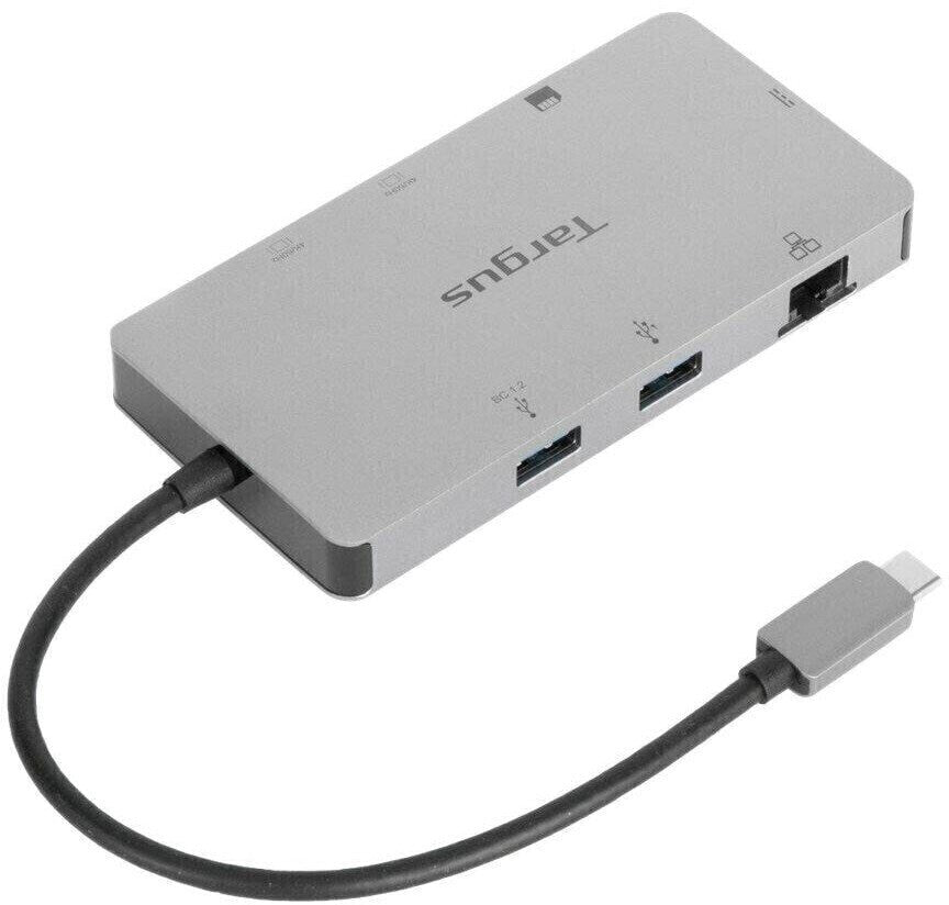 Targus DOCK423EU USB-C Hub – 2x HDMI, LAN, Kartenleser, 2x USB 3.2, Grau