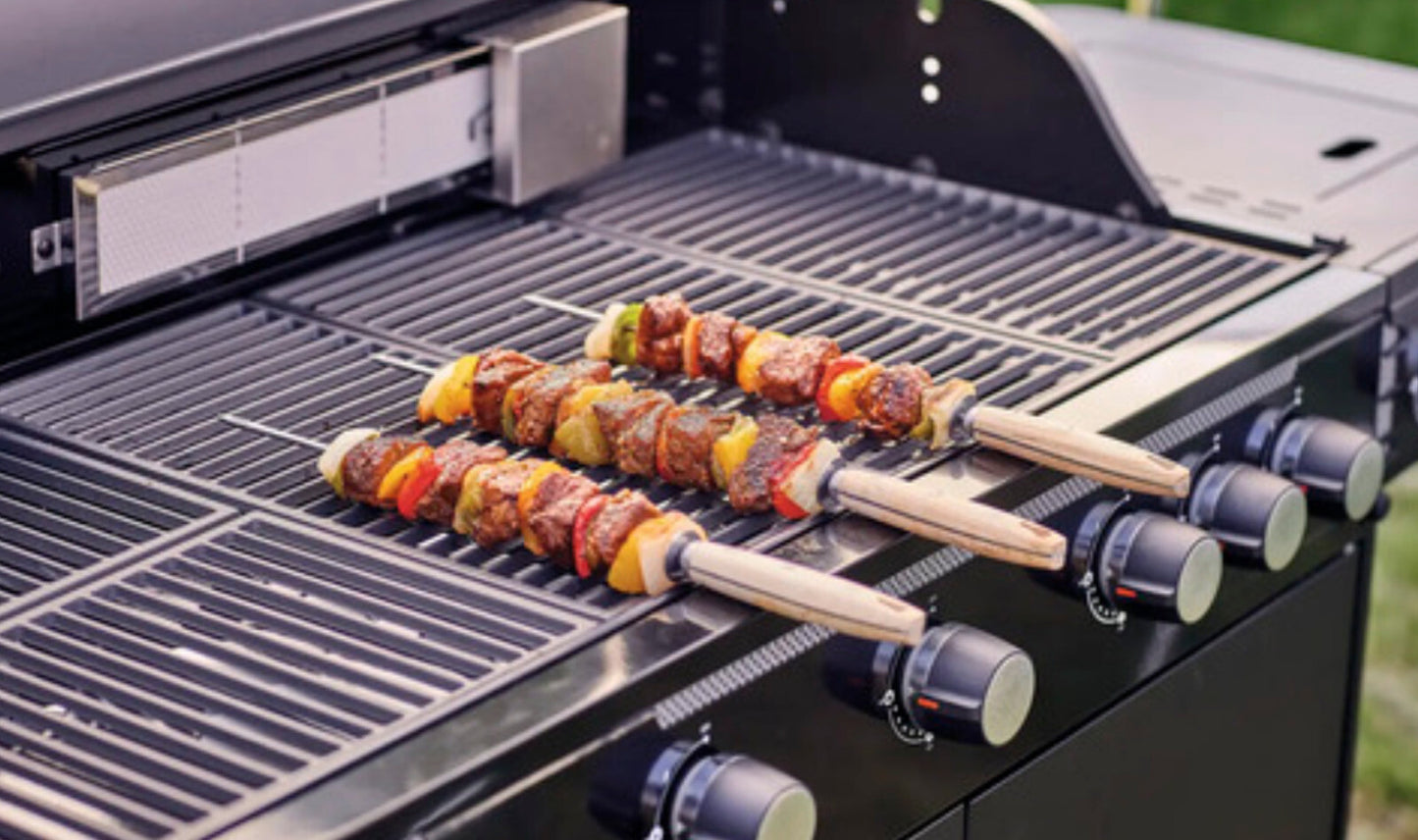 Tenneker® Grillspieß Fleischspieß Gemüsespieß Edelstahl – 4 Stück