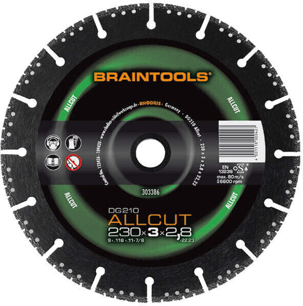 Rhodius 303391 DG 210 ALLCUT Diamanttrennscheibe - Durchmesser 230mm, 1 Stück