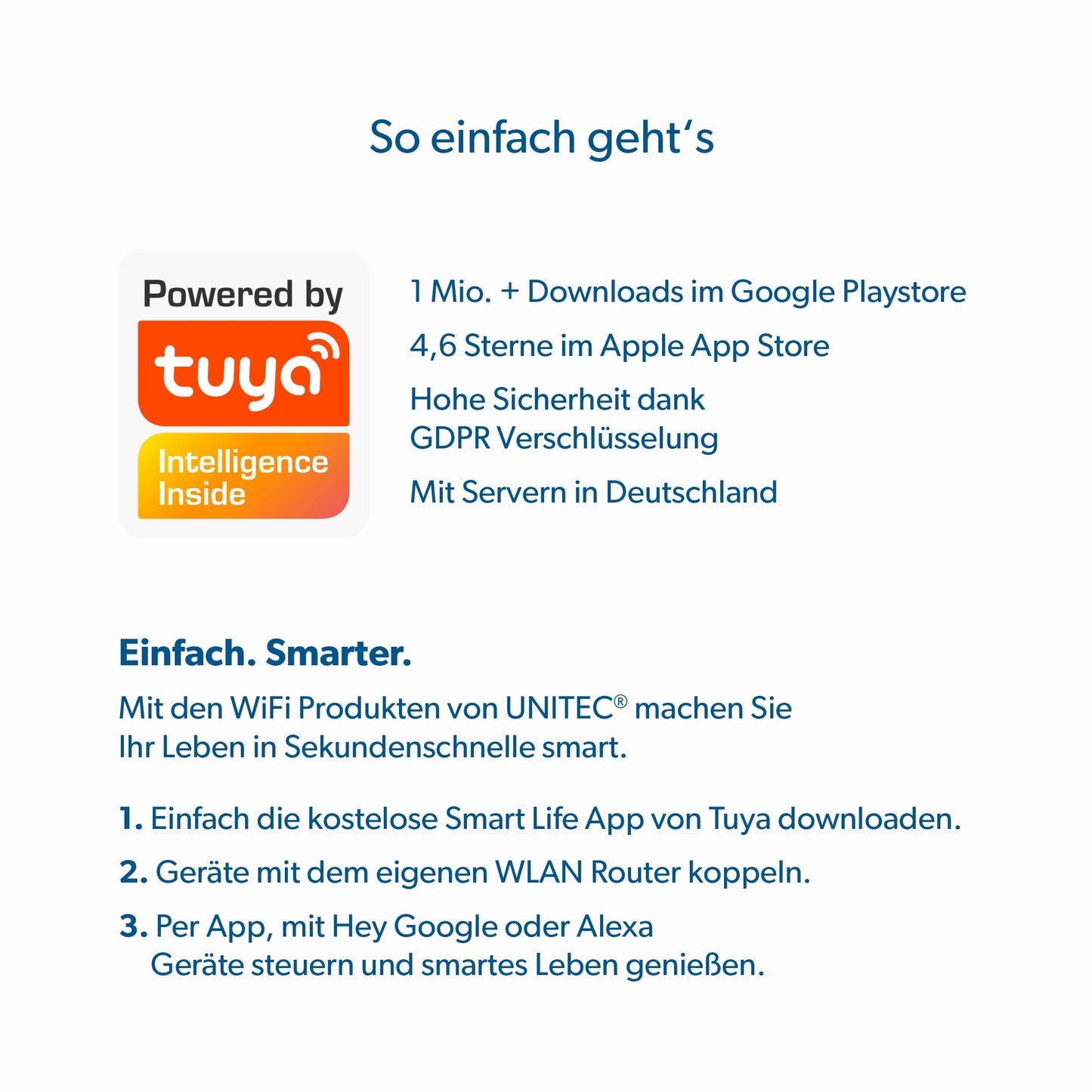 UNITEC WIFI Video-Türsprechanlage mit Smartphone App, Akku oder Festverdrahtung, mit WLAN Full HD Kamera, 2-Wege-Audio, inkl. Funk-Gong