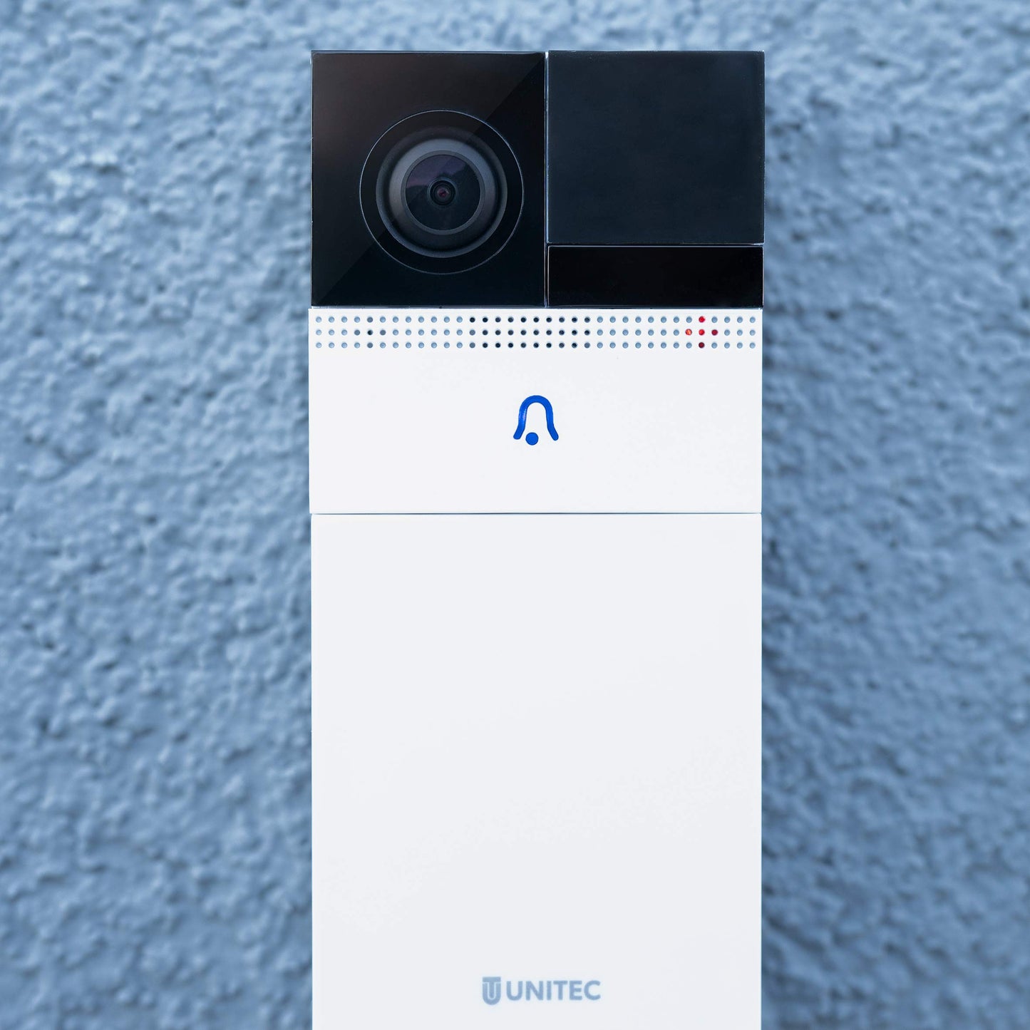 UNITEC WIFI Video-Türsprechanlage mit Smartphone App, Akku oder Festverdrahtung, mit WLAN Full HD Kamera, 2-Wege-Audio, inkl. Funk-Gong