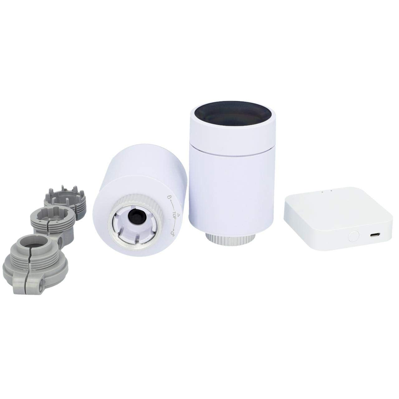 UNITEC Smart Heizkörper-Thermostat Starter Set 2+1 mit LCD Display, kompatibel mit Amazon Alexa und Hey Google