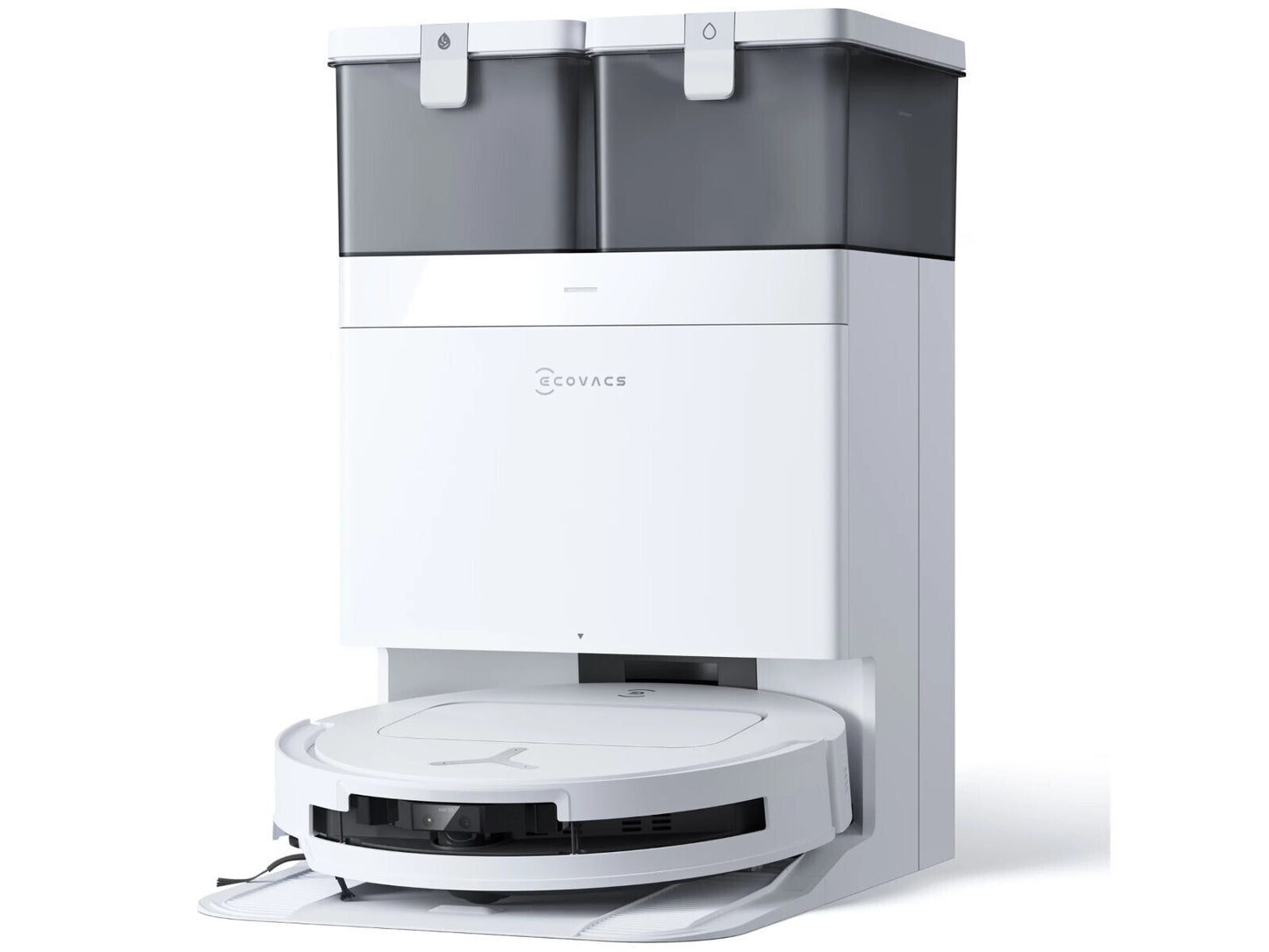 ECOVACS DEEBOT T50 PRO Omni Saugroboter mit Wischfunktion, Ausfahrende Seitenbürste und Wischmopp, 15.000 Pa, T30 PRO OMNI-Upgrade, Auto Zugabe von Reinigungslösung, Moppwäsche mit 75°C heißem Wasser