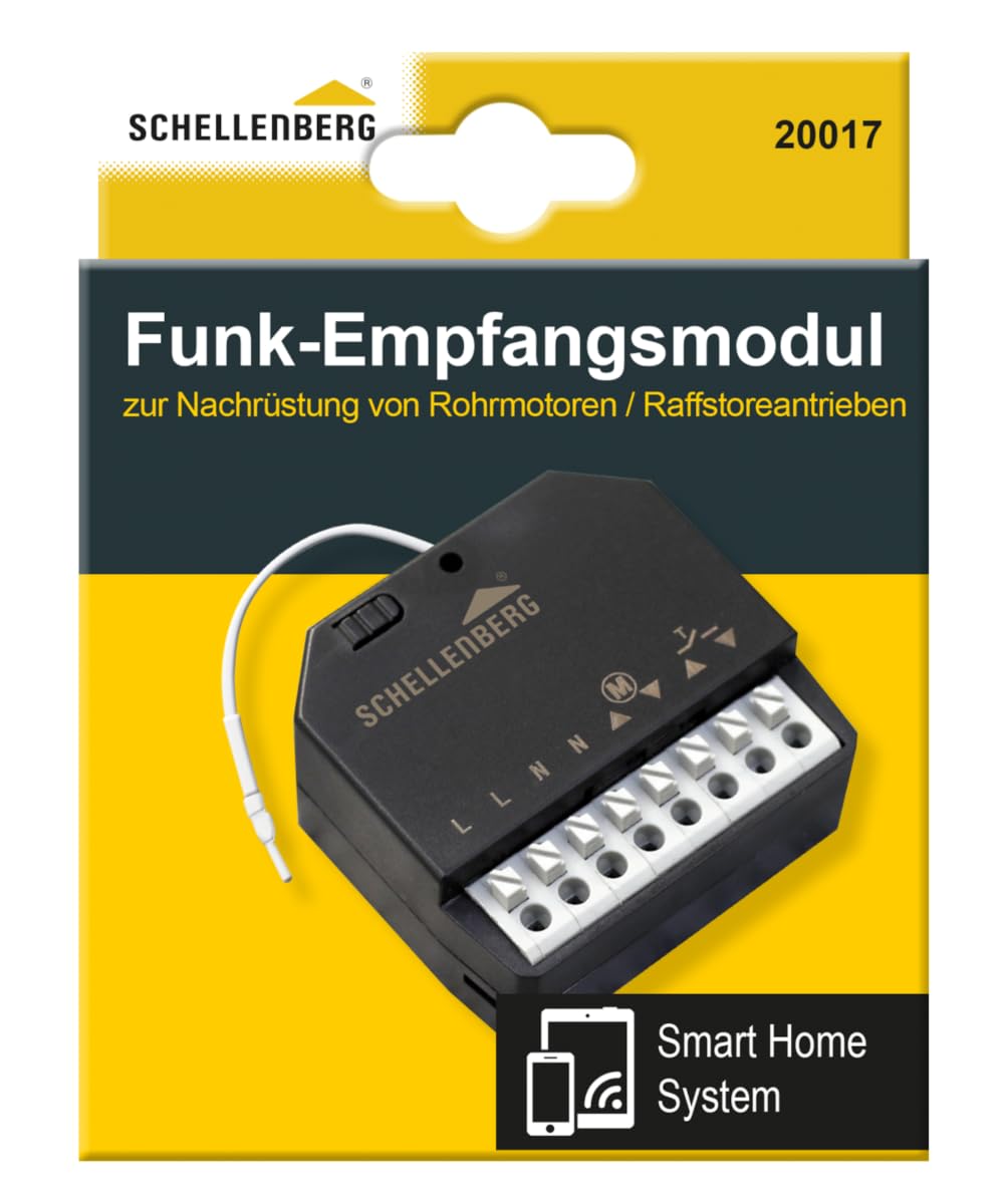 Schellenberg 20017 Smart Home Funk-Empfangsmodul Nachrüsten auf Funk, macht Ihre Antriebe Smart Home fähig