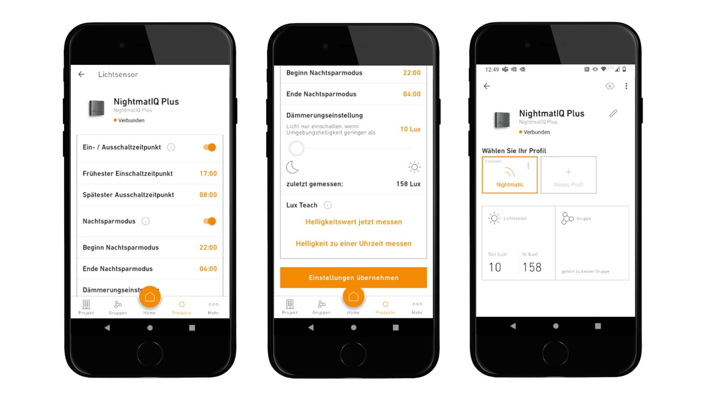 Steinel Dämmerungssensor NightmatIQ Plus Connect, smarter Dämmerungsschalter, 1000 W, Zeitschaltuhr, per App bedienbar, Anthrazit