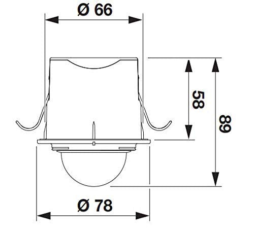 Steinel Einbau-Bewegungsmelder IS 360-1 schwarz, 1000 W Schaltleistung, 360° Sensor, max. 4 m Reichweite, LED geeignet