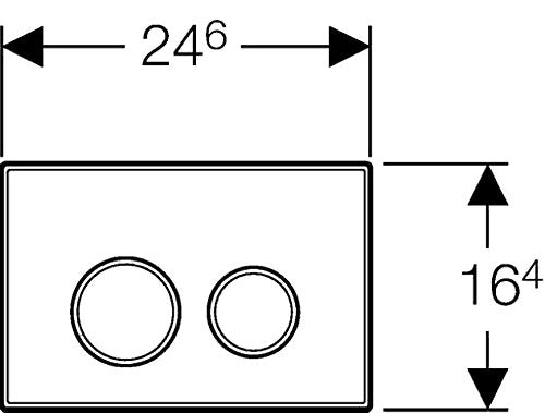 Geberit Sigma20 Betätigungsplatte Edelstahl Gebürstet/Poliert 2-Mengen