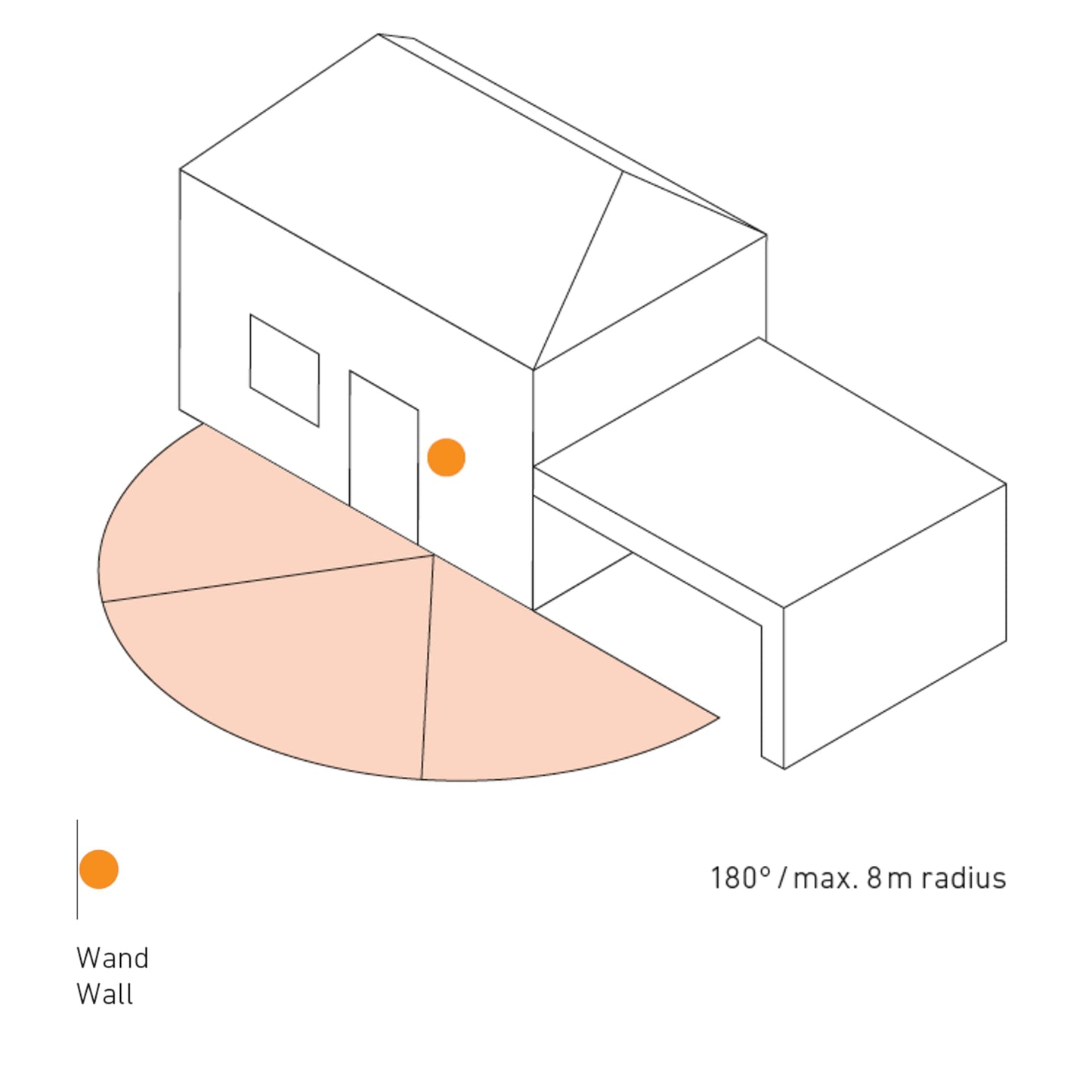 Steinel Bewegungsmelder IS 180 Digi Connect, 180° und 3 Zonen Erfassunsgbereich, Timer Funktion, steuerbar per App, 1000 W, Weiß