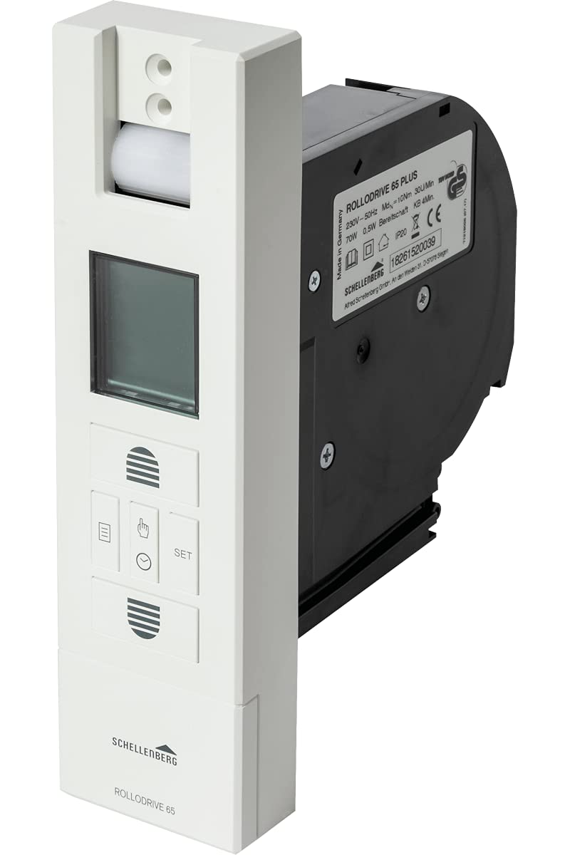 Schellenberg 22727 Elektrischer Rolladen Gurtwickler RolloDrive 65 Plus Unterputz, Rolladenantrieb bis 6 m² Fläche, Gurtband 23 mm, Zugkraft max. 45 kg, Komplettset