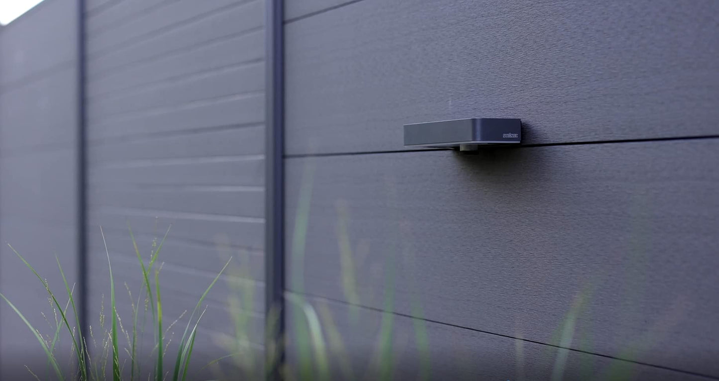 Steinel Solarleuchte XSolar SOL-O S Anthrazit, mit 360°|6 m Bewegungsmelder, Dämmerungssensor, Softlichtstart, Nachtlicht