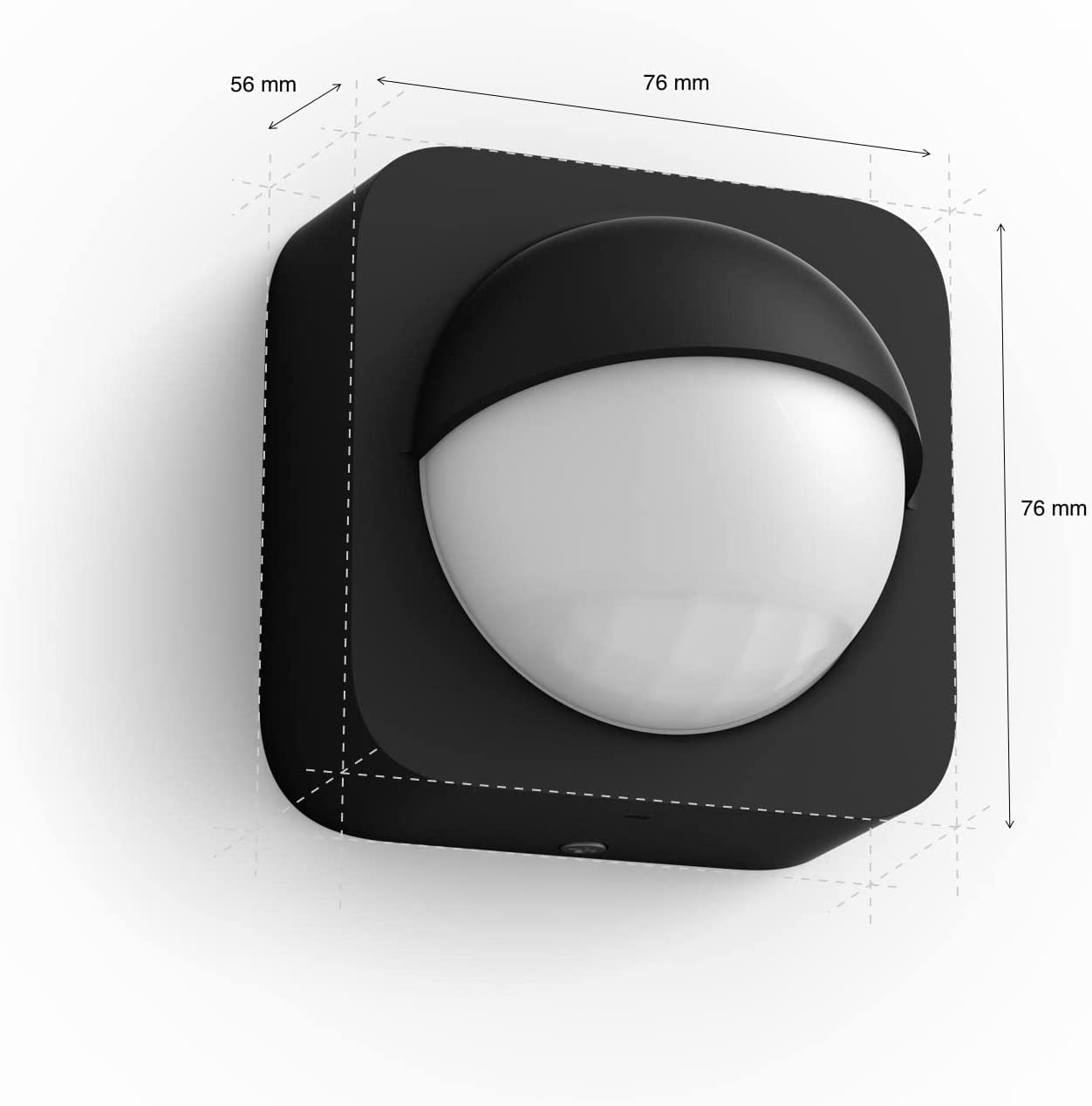 Philips Hue Bewegungsmelder Outdoor, Tageslichtsensor für smarte Beleuchtung, automatische Lichtsteuerung bei Bewegung für ein sicheres Zuhause, schwarz