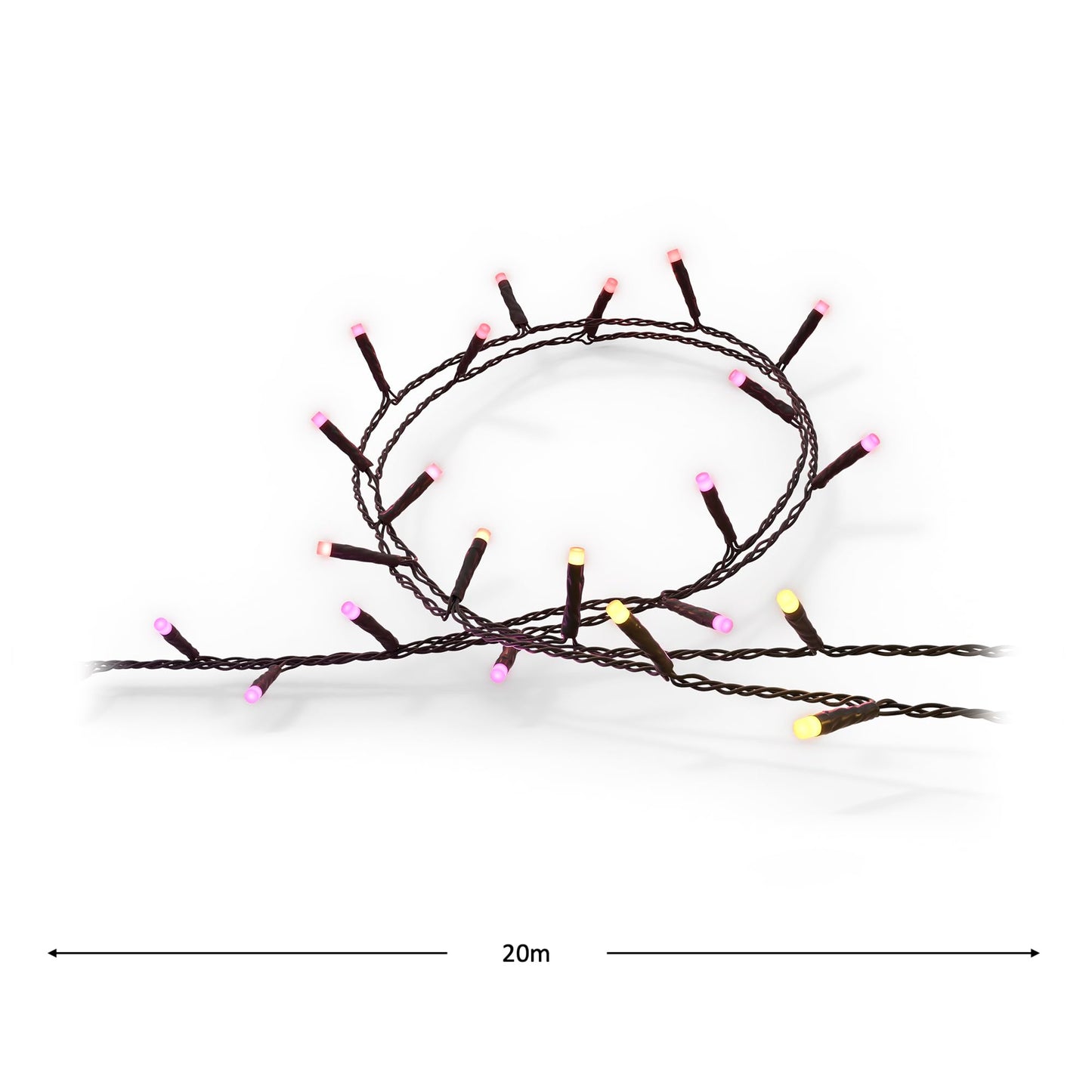 Philips Hue Festavia Lichterkette, White & Color Ambiance, dimmbar, 250 Mini LEDs, 20 m Länge, wasserdicht, kompatibel mit Amazon Alexa (Echo & Echo Dot)