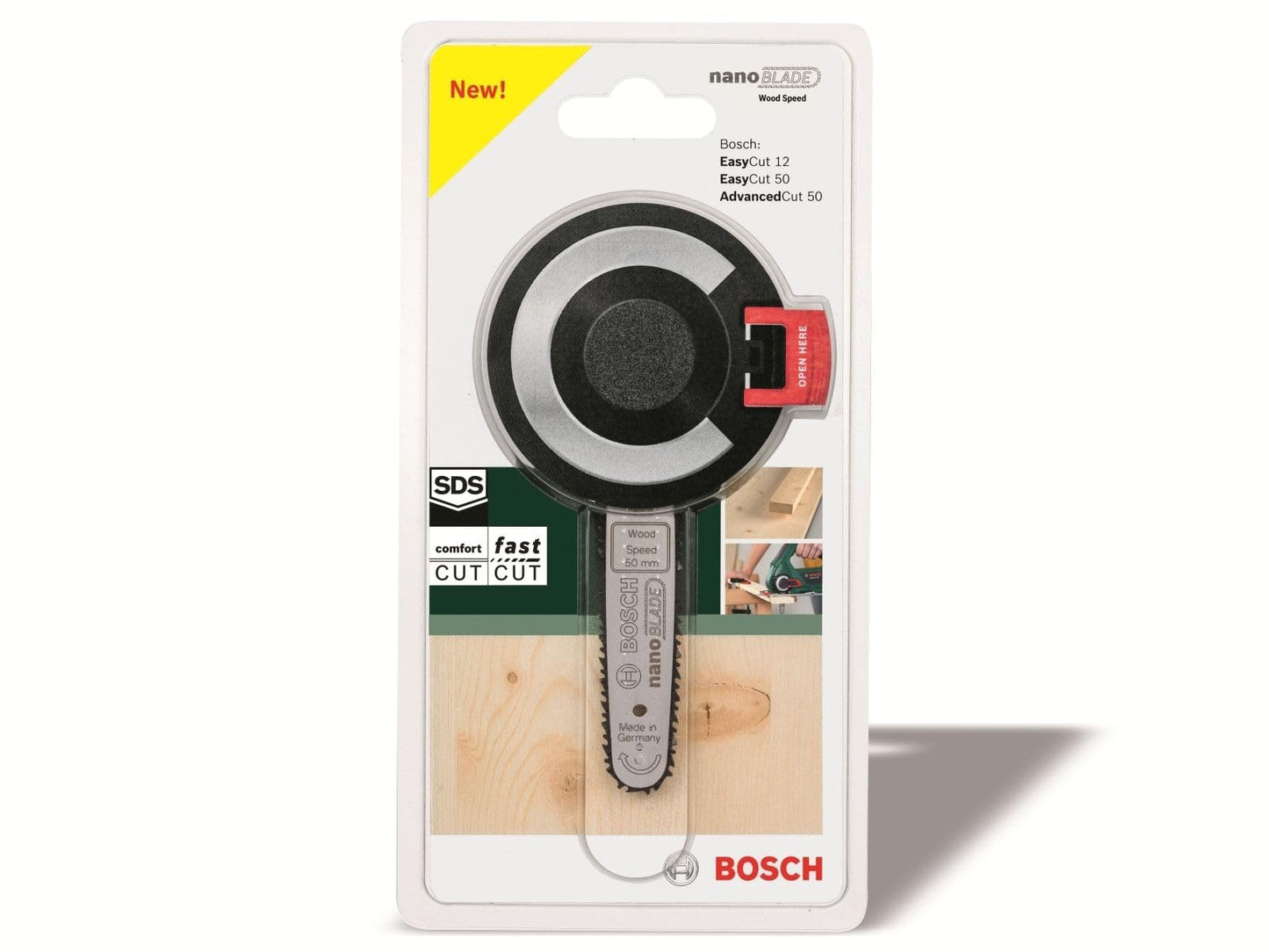 Bosch Sägeblatt Wood Speed 50 (mit NanoBlade Technologie für EasyCut 12, 50, AdvancedCut 18 und AdvancedCut 50)