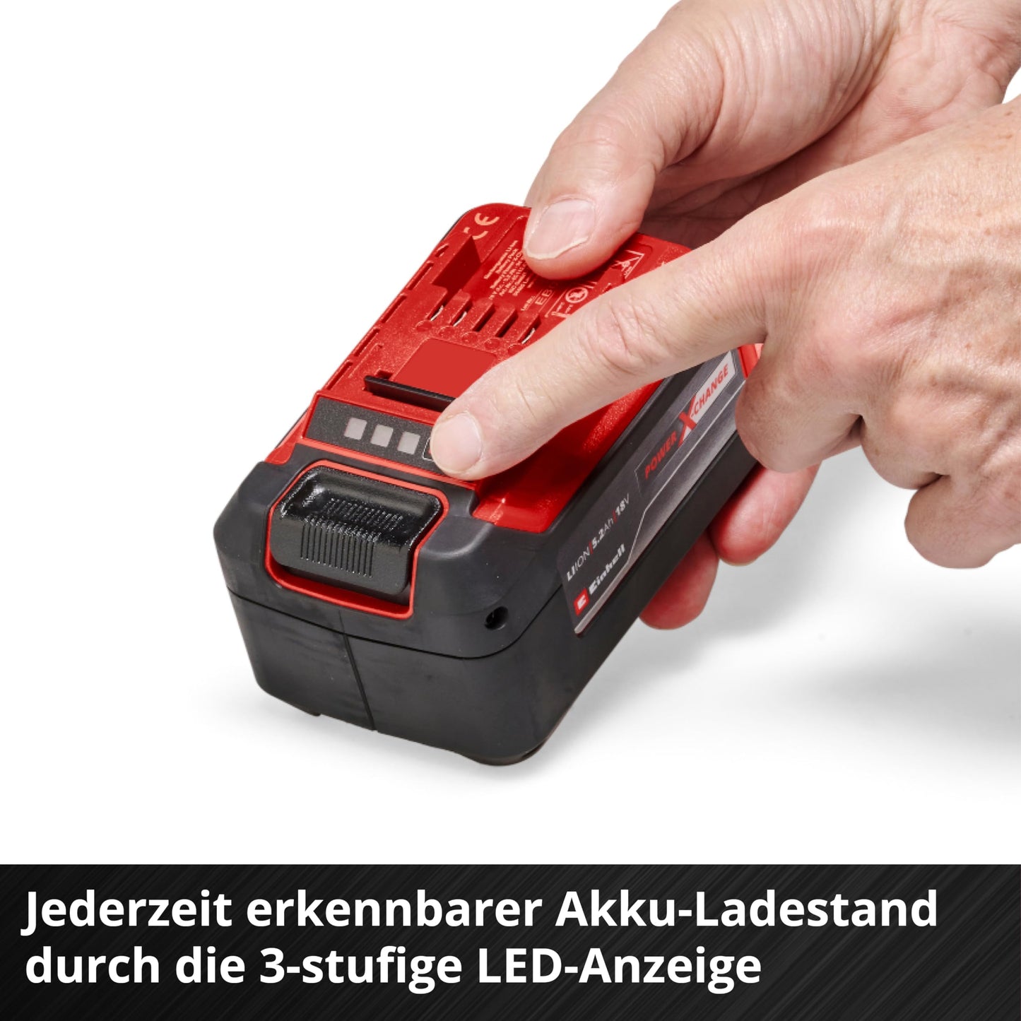 Original Einhell 5,2 Ah Plus System Akku Power X-Change (Li-Ionen Akku, 18 V, 5,2 Ah, passend für alle Power X-Change Geräte)