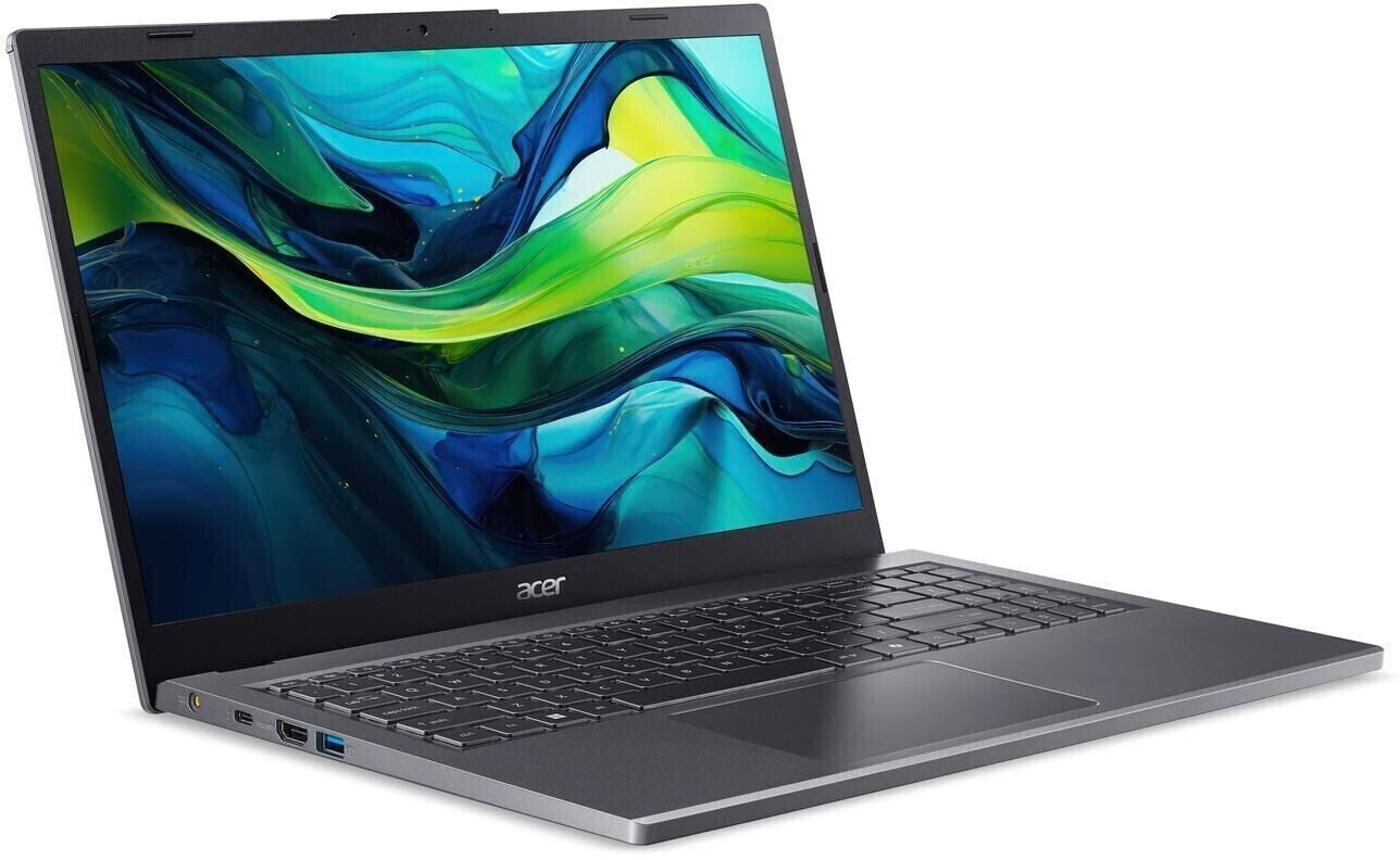 Acer Aspire 15 (A15-51M-55AY) Laptop | 15,6" WQHD IPS Display | Intel Core 5 120U | 16 GB RAM | 512 GB SSD | Intel Grafik | Windows 11 | QWERTZ Tastatur | grau