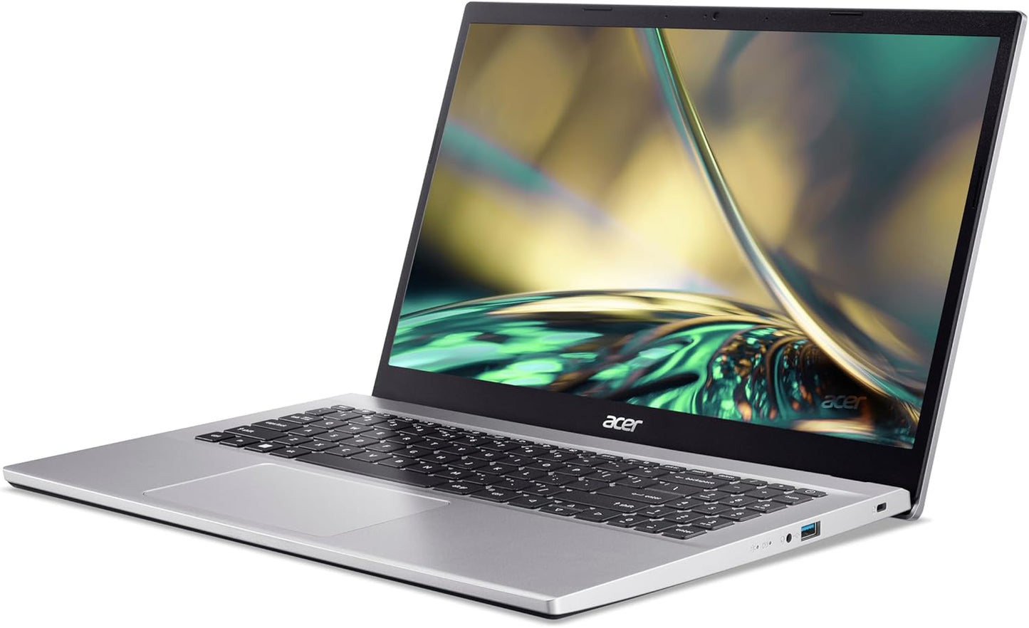 Acer Aspire 3 (A315-59-72MF) Laptop | 15,6" FHD IPS Display | Intel Core i7-1255U | 16 GB RAM | 512 GB SSD | Intel Iris Xe Grafik | Windows 11 | QWERTZ Tastatur | Silber