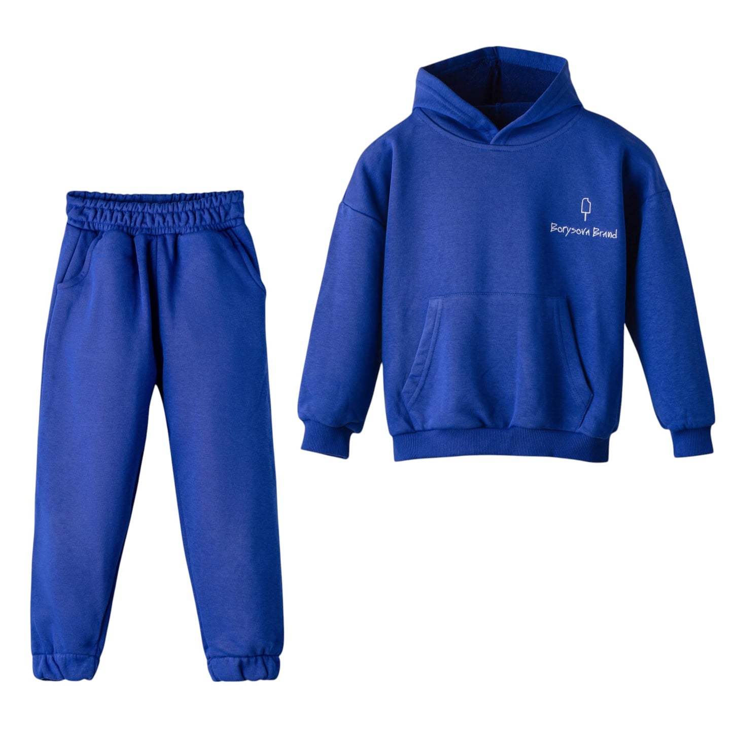 Kinder Jogginganzug 100% Baumwolle Oversize Mädchen – Kapuzenpullover & Hose