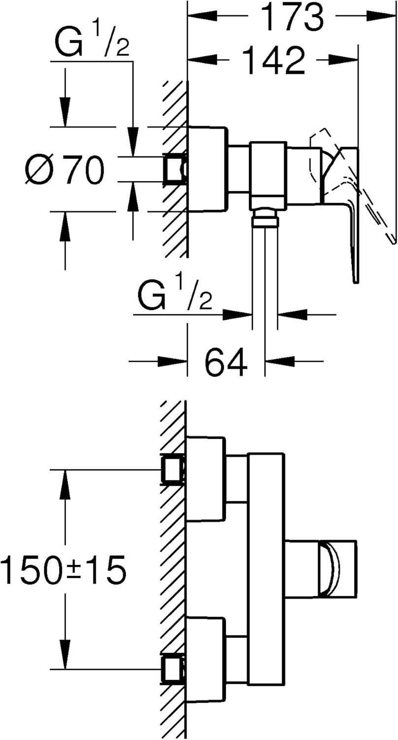 Grohe Lineare Brause- und Duschsysteme - Brausearmatur chrom 33865001