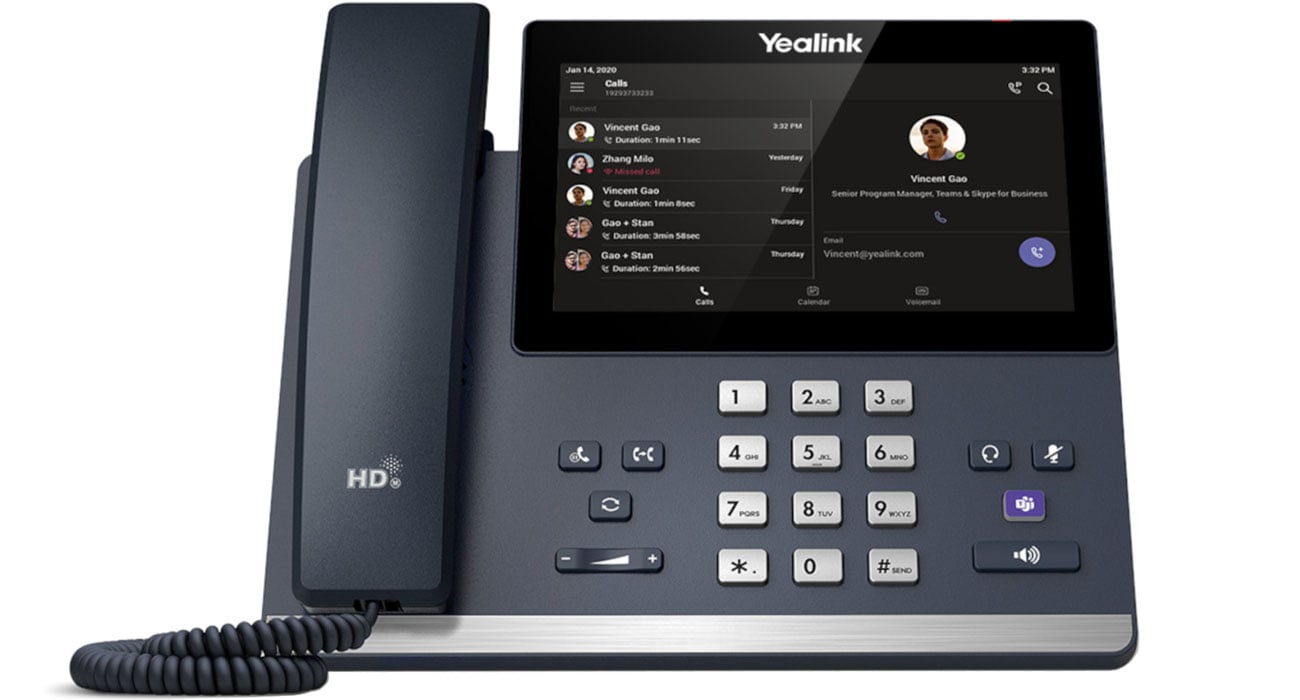 Yealink 1301193 SIP-MP56 Teams Edition VoIP-Telefon, schwarz
