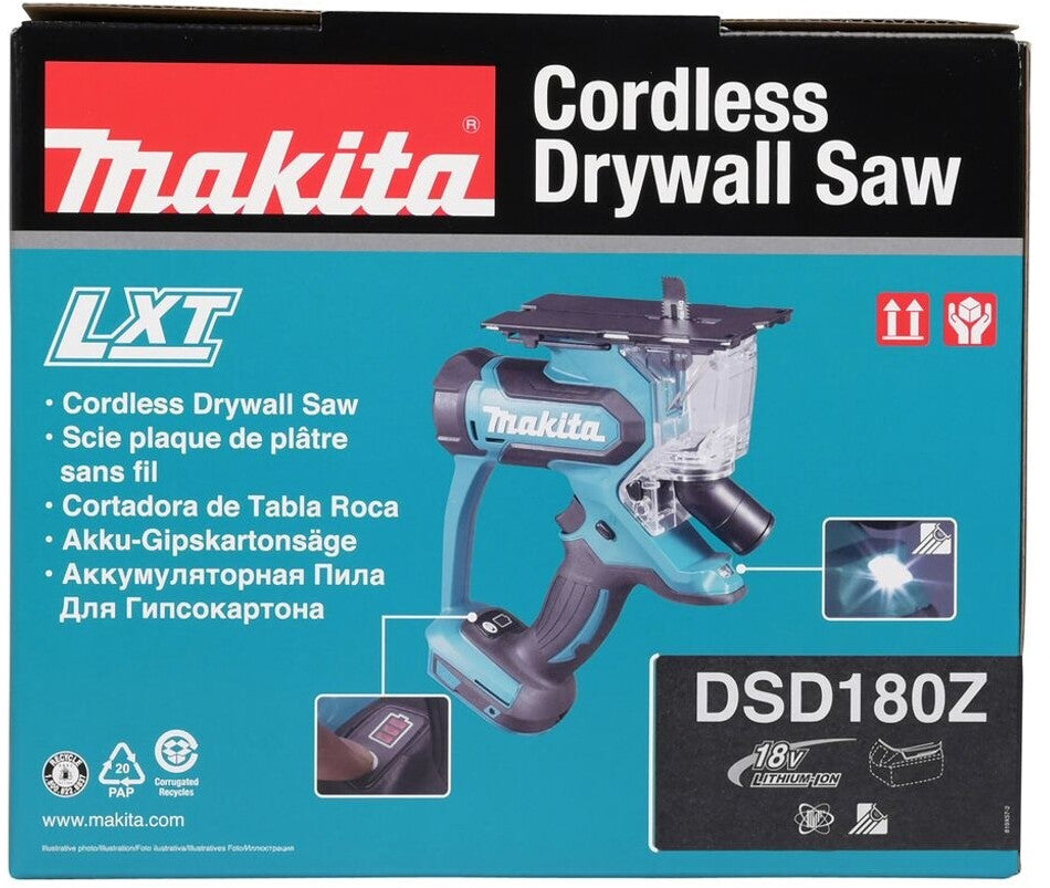Preis nur mit Prime - Makita DSD180Z Akku-Trockenbausäge 18 V (ohne Akku, ohne Ladegerät)