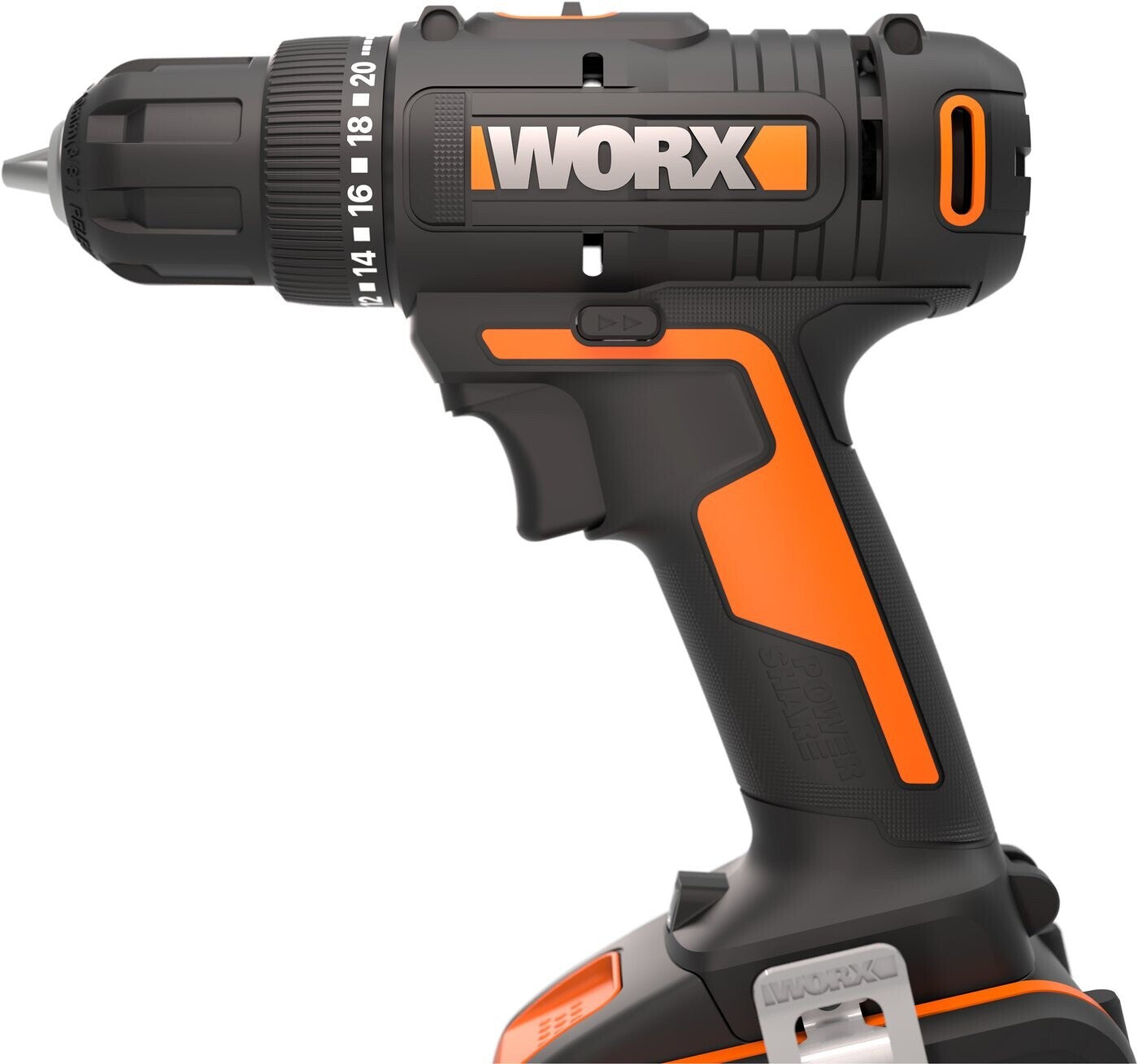 Worx Akku-Bohrschrauber WX100 mit Akku 20V, Ladegerät und Tasche