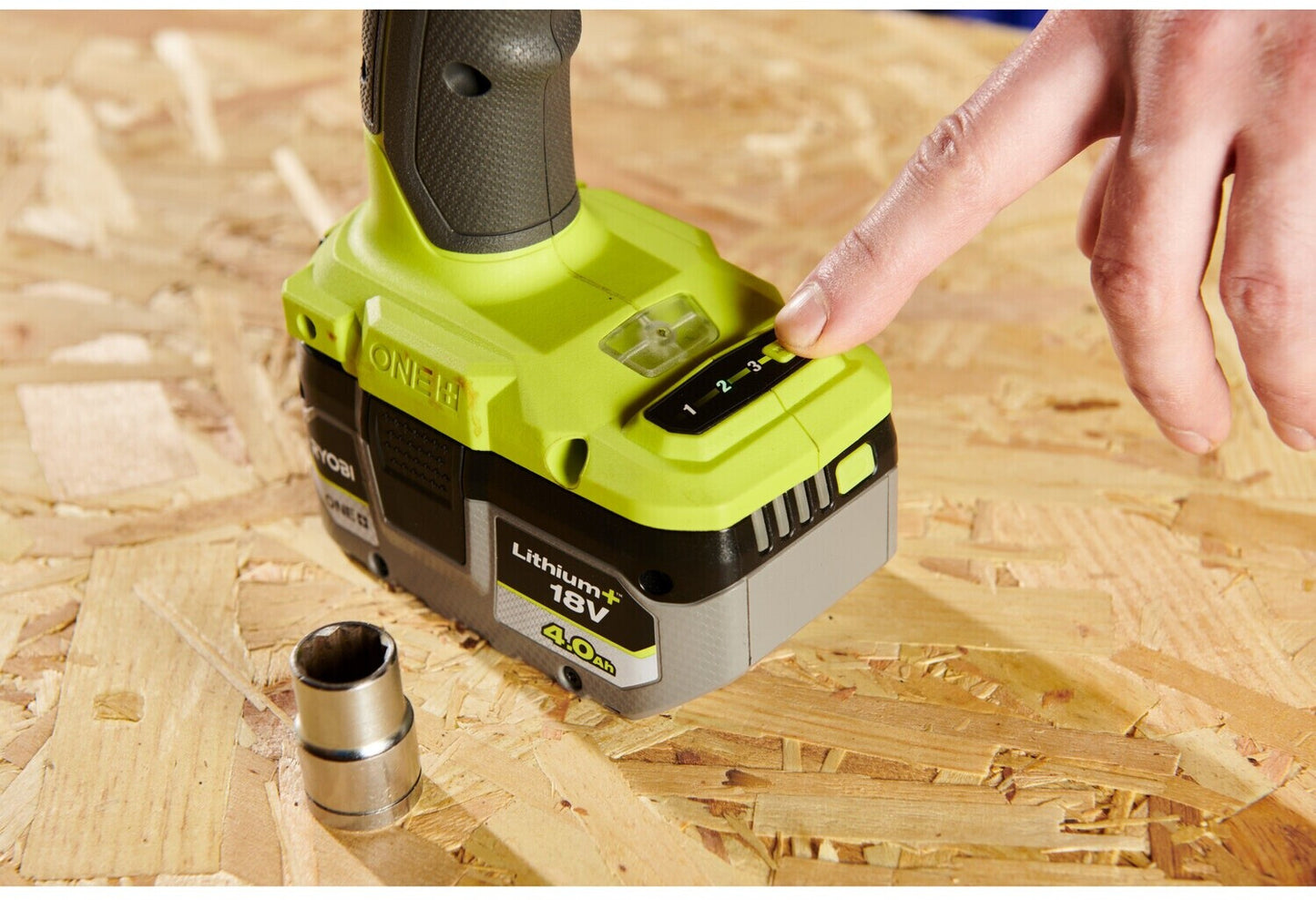 Ryobi RIW18-0 Akku Schlagschrauber 18V, 600Nm, 3-Gang, LED-Licht, ohne Akku