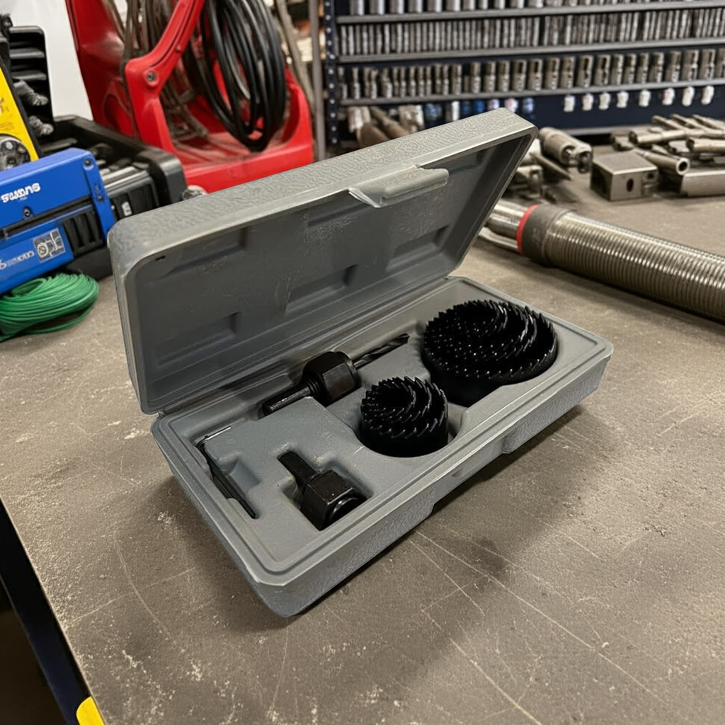 12 tlg. 19-64mm LOCHSÄGE BOHRKRONE SET STECKDOSE DOSENBOHRER LOCHBOHRER SÄGE