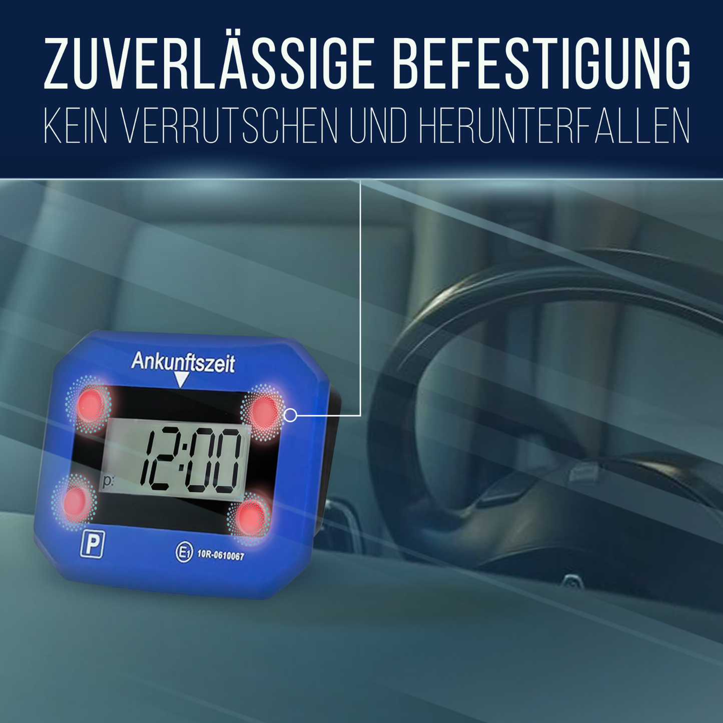Original ProPark Elektronische Auto Parkscheibe Parkuhr Digital KBA Zulassung