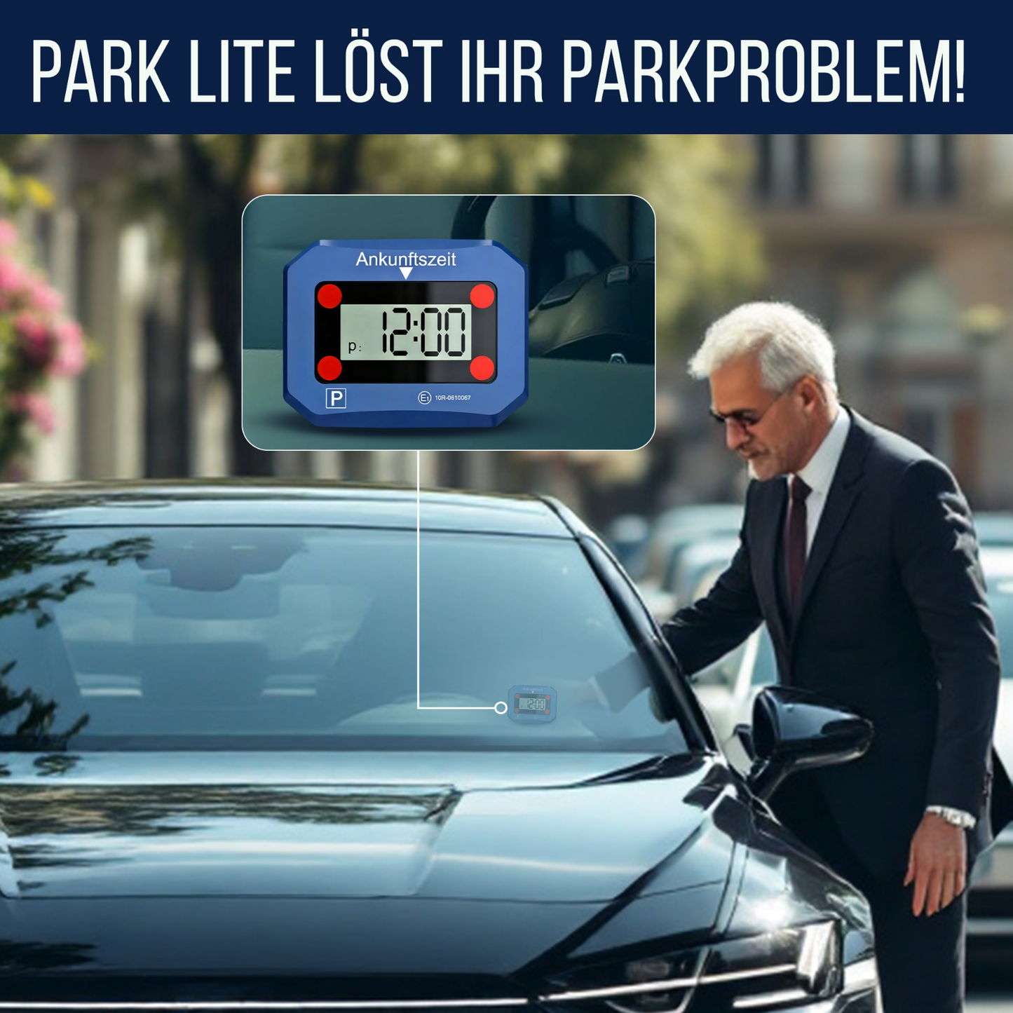 Original ProPark Elektronische Auto Parkscheibe Parkuhr Digital KBA Zulassung