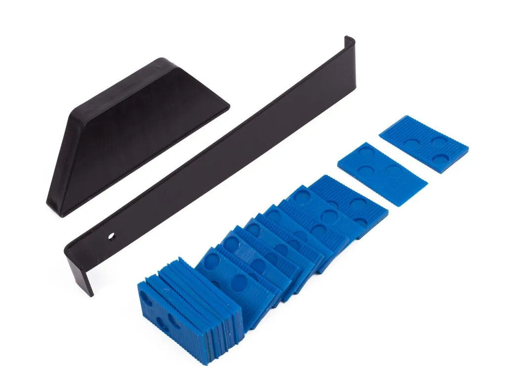 Verlegeset Verlegehilfe für Laminat und Parkett Bodenlag Abstandskeile Zugeisen