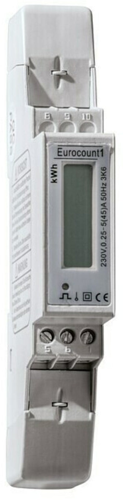 Wechselstromzähler 230V – Hutschiene, 0,25–5(45)A, unbeglaubigt, LC-Display