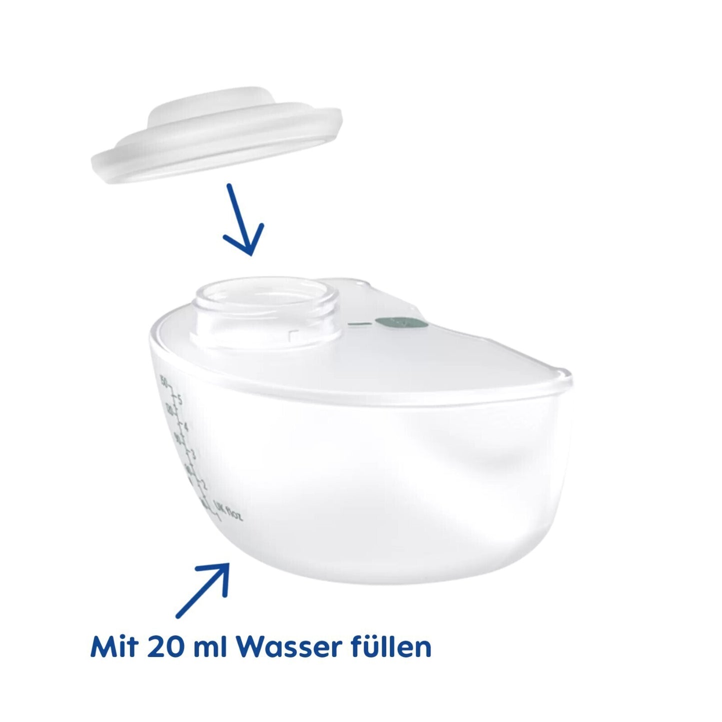 MAM Move Handsfree Milchpumpe Mint – tragbar, leise, inkl. Flasche 160 ml