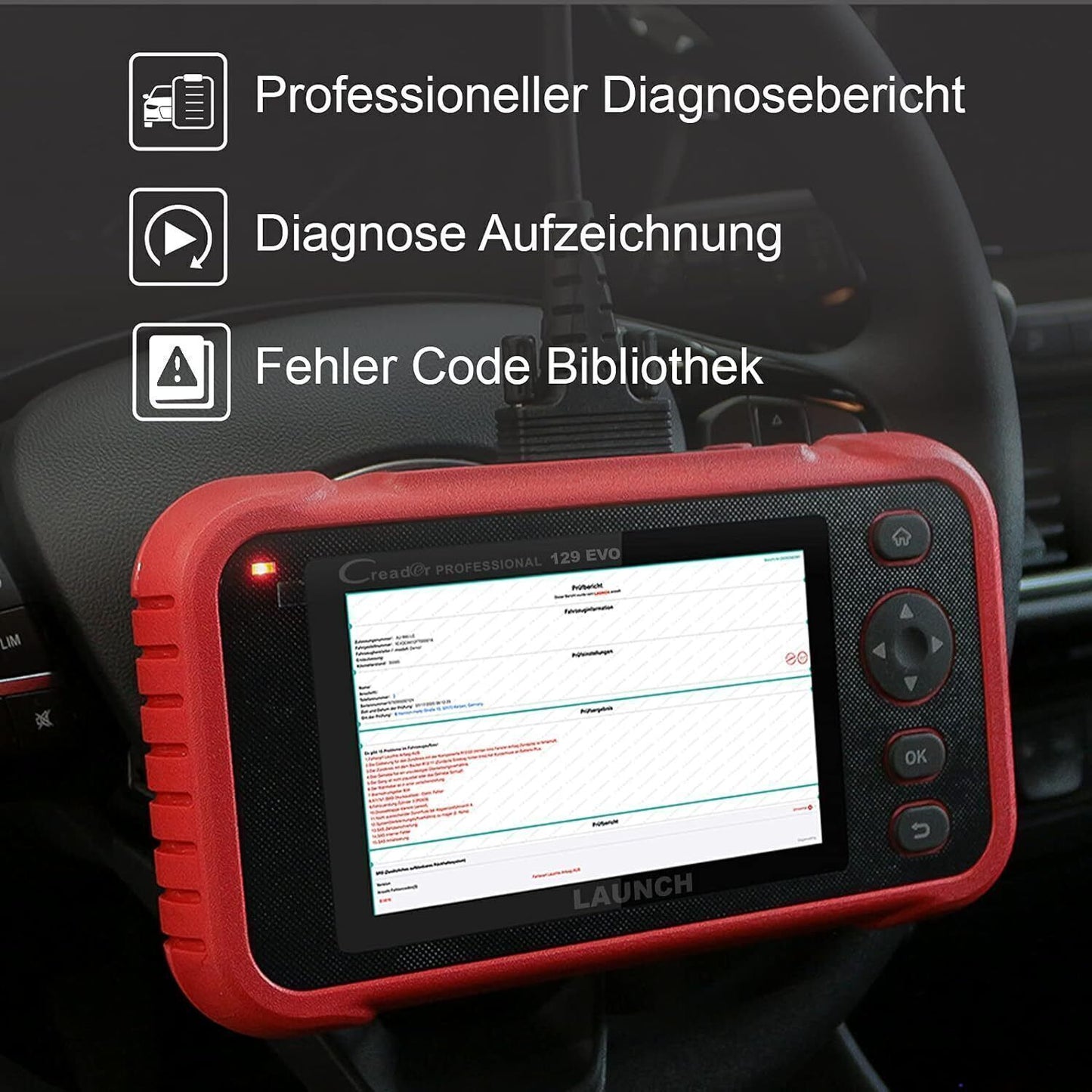 LAUNCH CRP 129 EVO OBD2 Diagnosegerät Kfz-Diagnose Tester + 8 Service Funktionen
