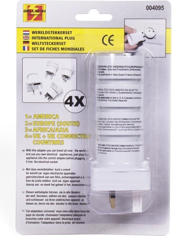 Benson Universal Weltstecker Set – 4 internationale Adapter – kompakt