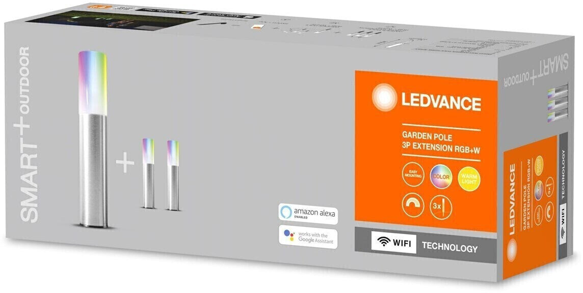 Ledvance SMART+ Gardenpole Sockelleuchte RGBW WiFi – 3er-Erweiterungsset.