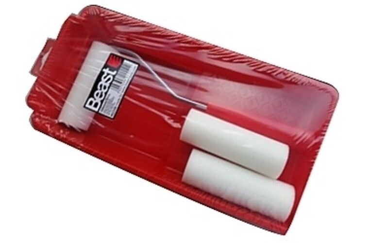 🎨 Farbroller Set 5-teilig – mit 3 Rollen & Farbteller – Ideal für Malerarbeiten