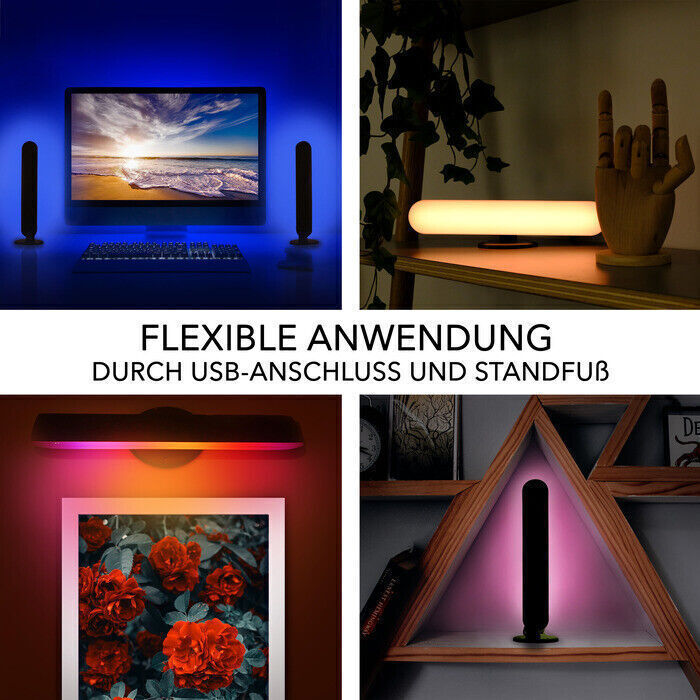 2er-Set SMART-LED-RGB-Lightbar-Dimmbar & App-Steuerbar