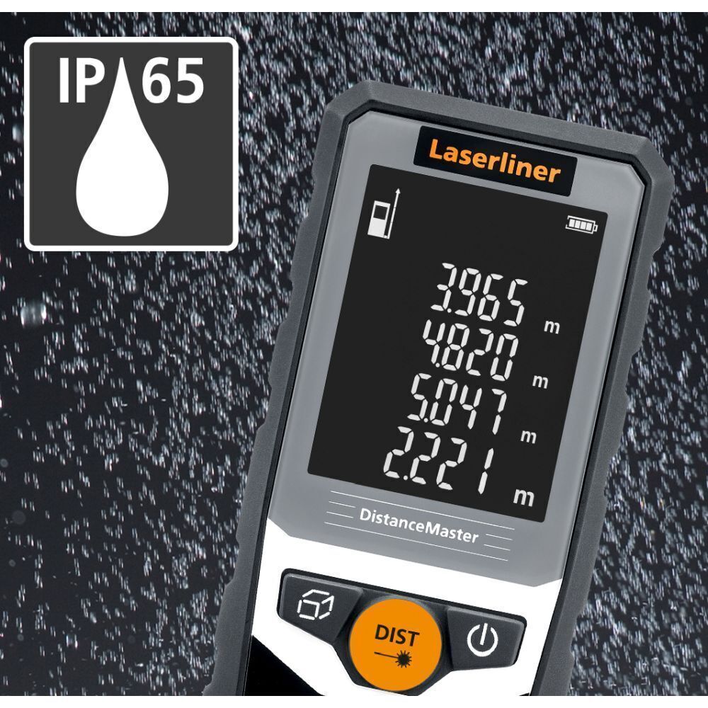 Laserliner DistanceMaster 40 – Entfernungsmesser 40 m, IP65, Pythagoras-Funktion