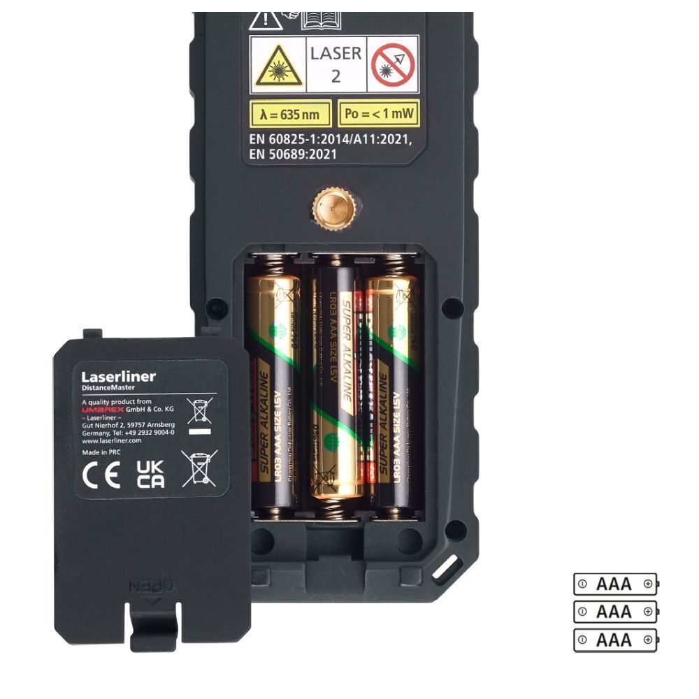 Laserliner DistanceMaster 40 – Entfernungsmesser 40 m, IP65, Pythagoras-Funktion