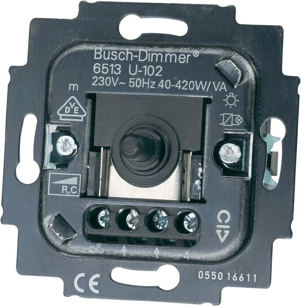 Busch-Jaeger Dimmereinsatz für Glüh- und Halogenlampen 40-420 Watt, 6513 U-102