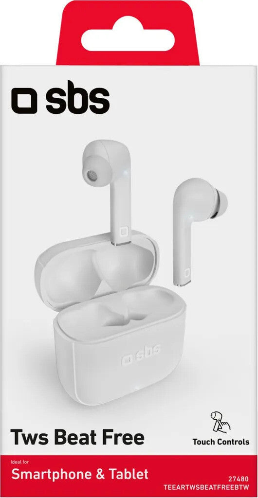SBS Beat Free weiss TWS-Kopfhörer