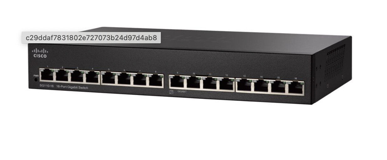 Cisco SG110-16 Switch – 16-Port Gigabit Unmanaged, Metallgehäuse, Plug & Play