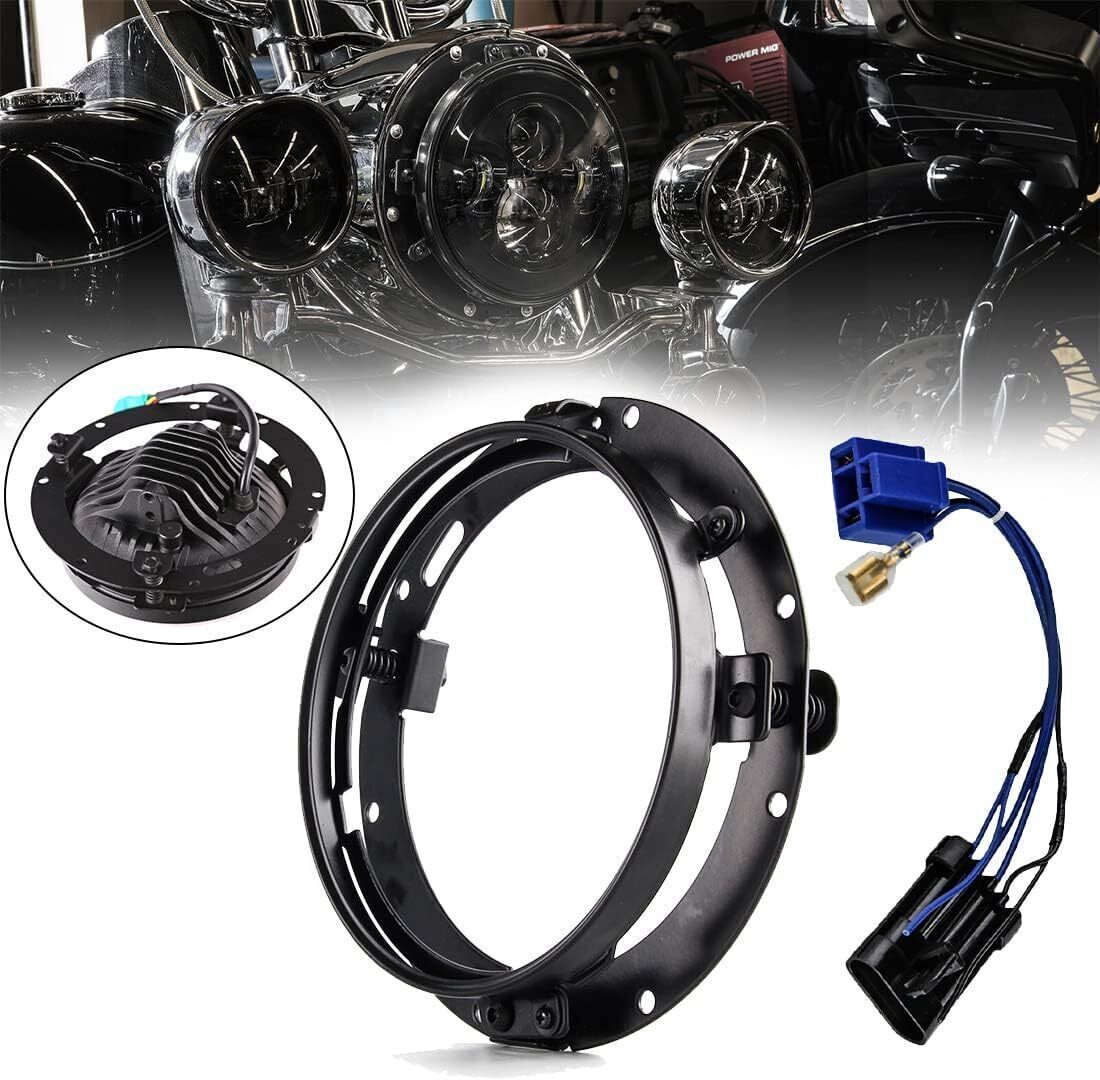 7 Zoll LED Scheinwerfer Haltering für Harley Davidson – Schwarz, SKUNTUGUANG