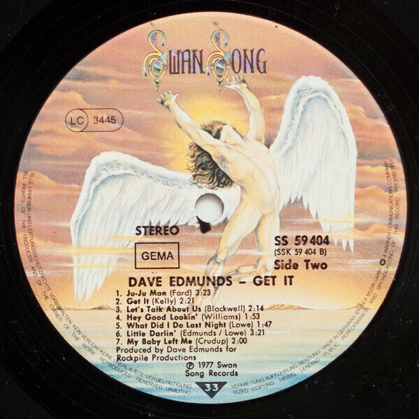 Dave Edmunds – Get It LP 1977 SS59404 Swan Song NL Top Zustand Vinyl