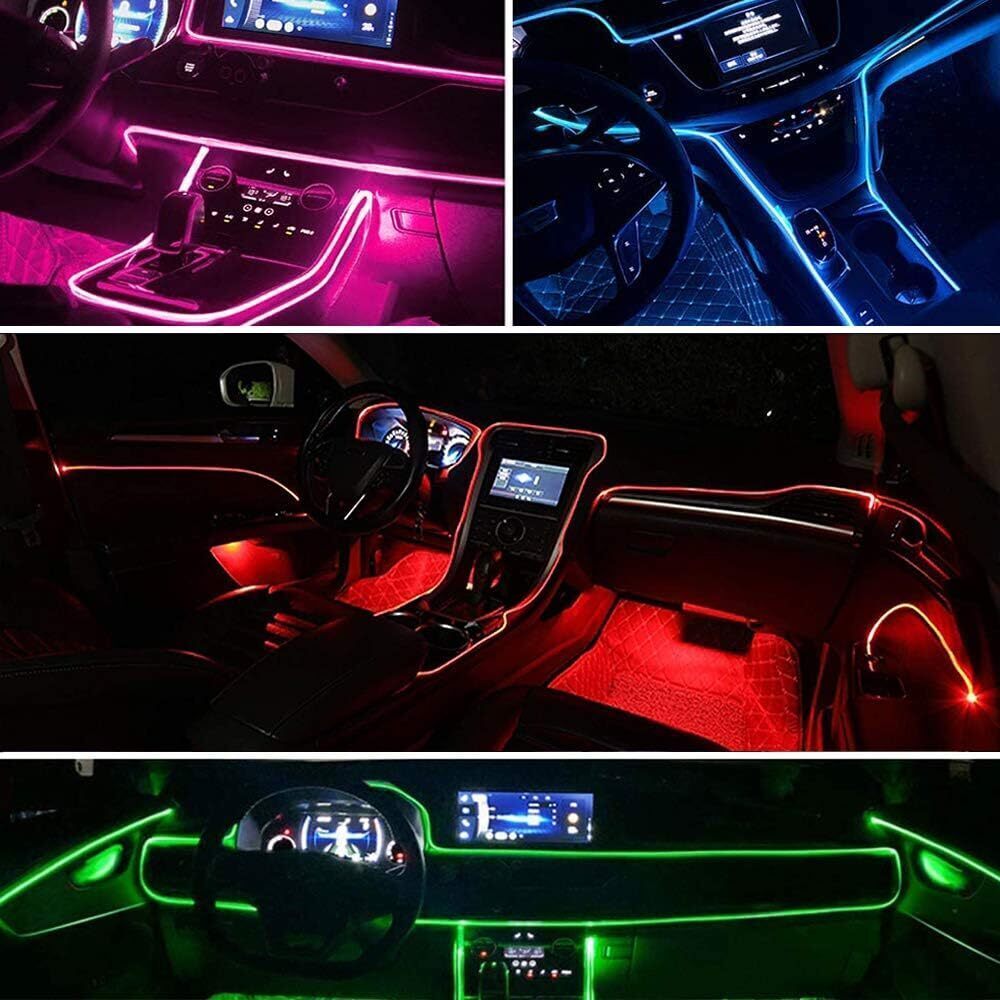 Auto LED Innenbeleuchtung RGB 12V – App Steuerung, 5m Streifen, Musikmodus, Anyi