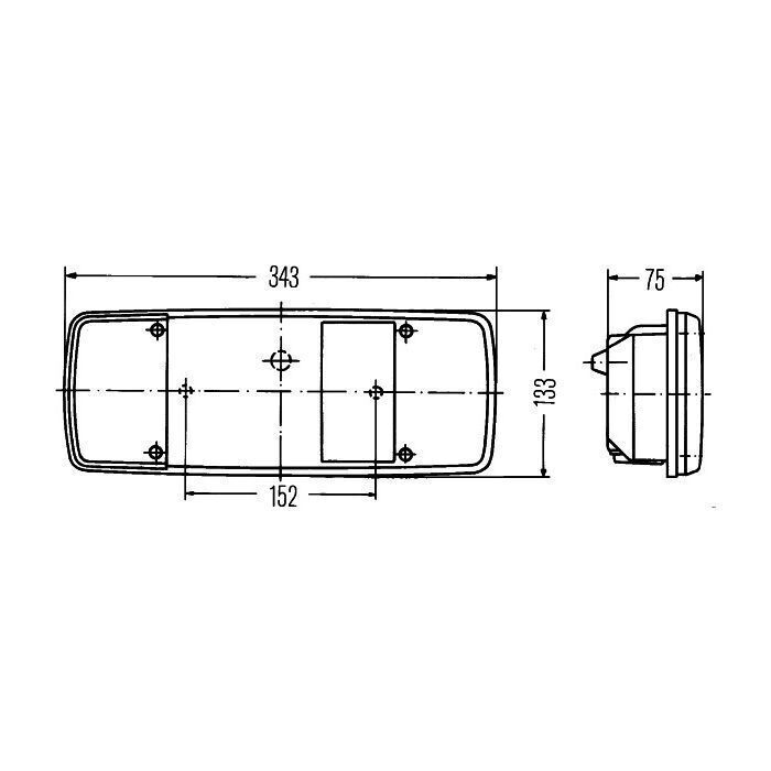 HELLA Rückleuchte rechts 2SK 003 567-331 – 12V/24V – Anhänger – Schraubkontakt